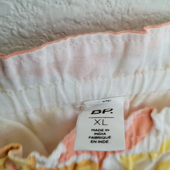 New BP. Cropped Blouse Top XL Multicolor Cotton Floral Sleeveless Square Neck - Picture 3 of 7